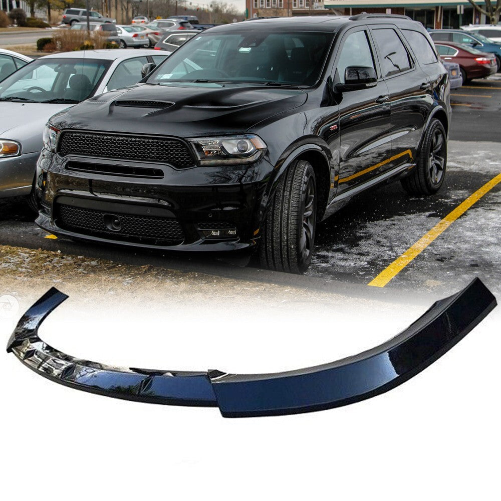 ya 4 6.17 Front Bumper Lip Splitter Kit for Dodge Durango SRT 2018-20 Winglet Gloss Black