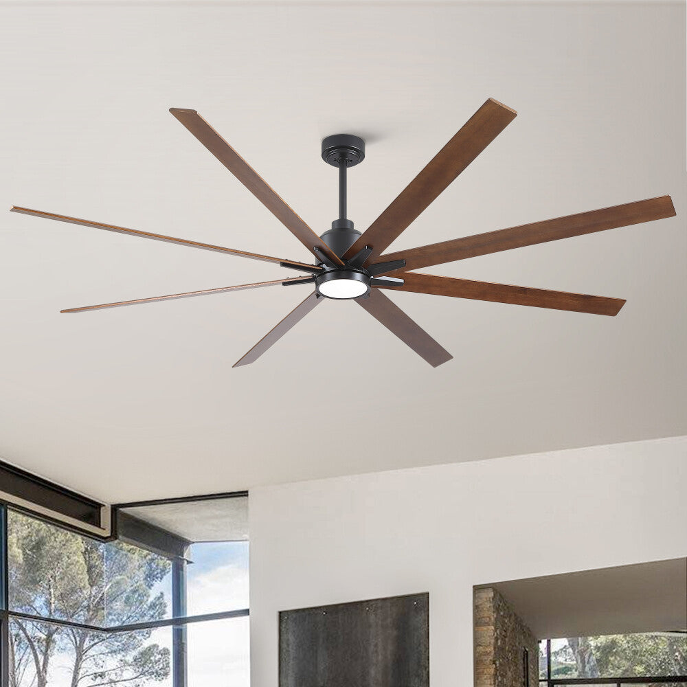 ya 28 Black Lowe Profile 84 Ceiling Fan with Light