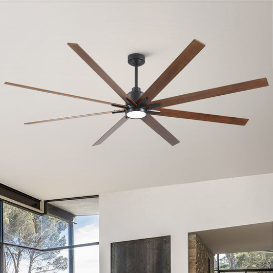 ya 28 Black Lowe Profile 84 Ceiling Fan with Light