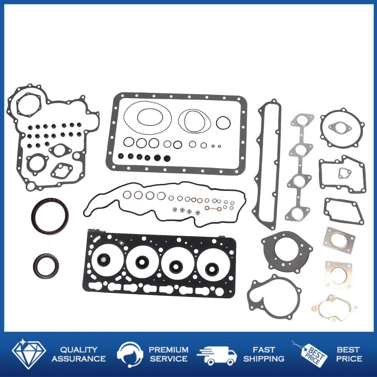 ya 5 8.7 V3300 Engine Full Gasket Kit For Kubota Bobcat T50 T200 T250 S250 M9000 16V