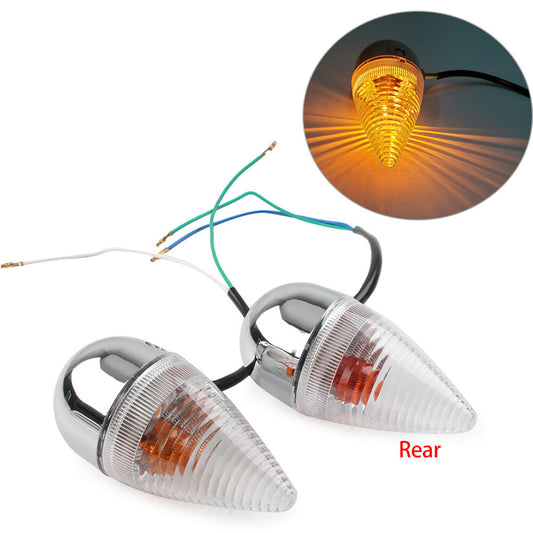 ya 4 6.17.2 Rear Turn Signal Light Lamp Clear Lens Fit for Yamaha XV1900 2006-2013 2PCS