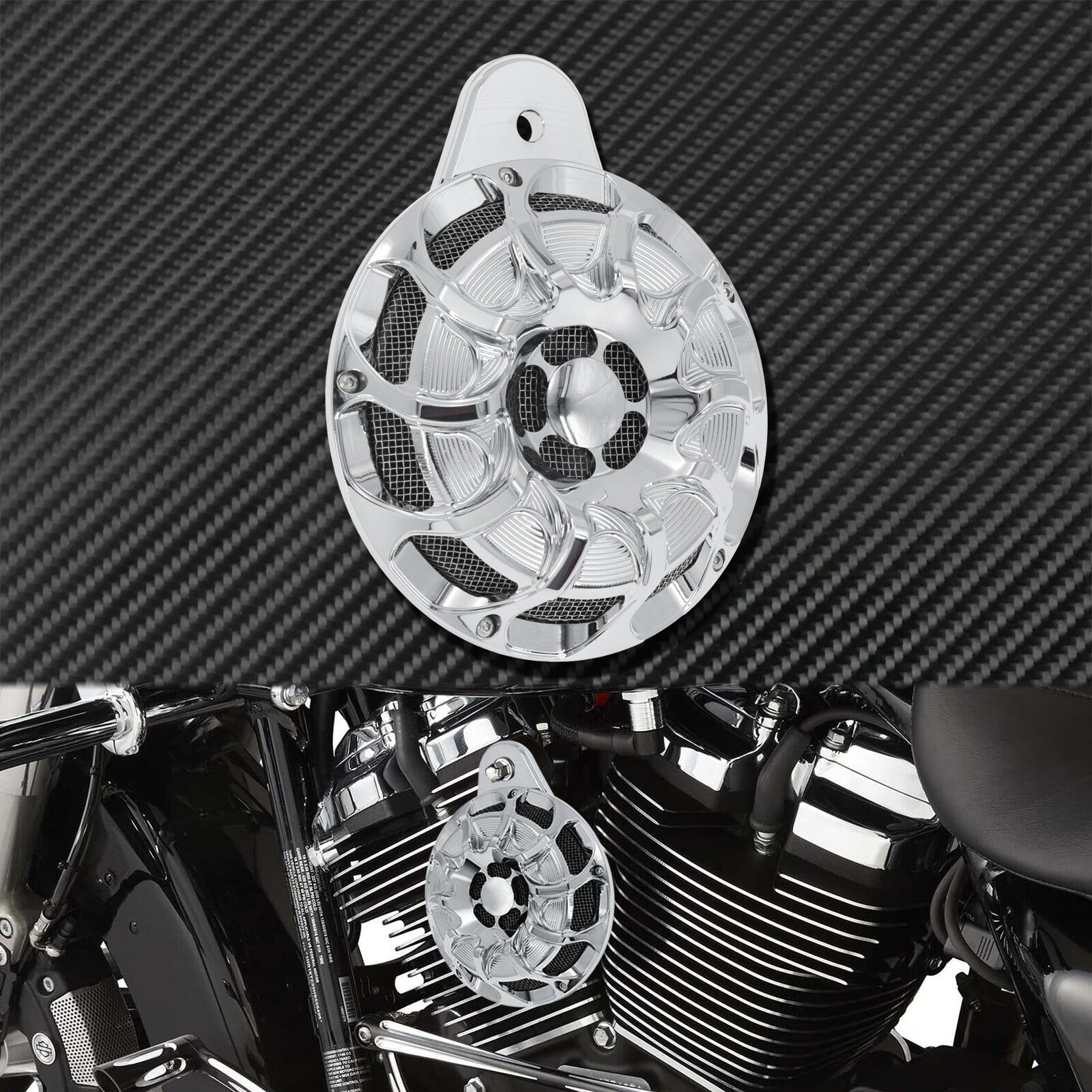 ya 1 7.7 Motorcycle CNC Horn Speaker Cover Fit For Sportster XL 2007-23 Big Twin 1991-23