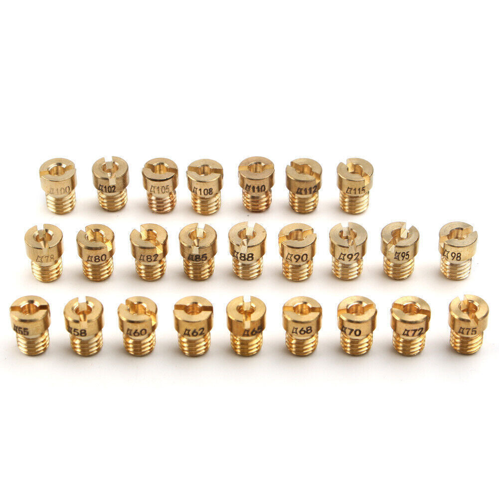 ya 3 6.23 25Pcs Carburetor Main Jet Kit Fit For Dellorto PHBG SHA 5mm #55-#115 Motor cl