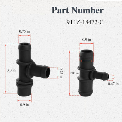 ya 5 8.7 for Ford Transit Connect 2.0L 2010-13 HVAC Heater Hose Tee Connector 9T1Z18472C