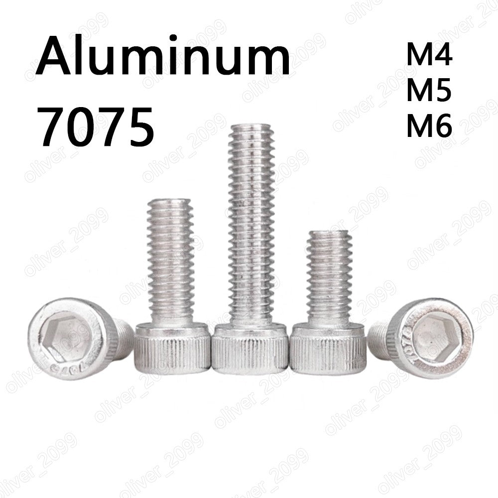 Aluminum Alloy 7075 Allen Bolt Hex Socket Cap Head Screws M4/M5/M6