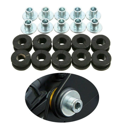 ya 5 8.7 10Pcs Motorcycle M6 Rubber Grommets Bolt Pressure Relief Cushion Kit Replacement