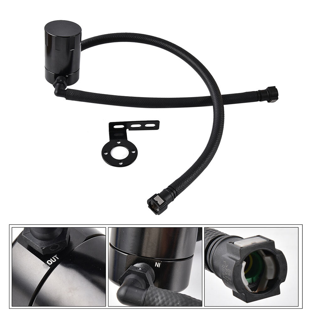 ya 1 7.3 For 19-22 for Chevy for Silverado for GMC for Sierra 5.3L Oil Catch Can Tank Oil Separator Black