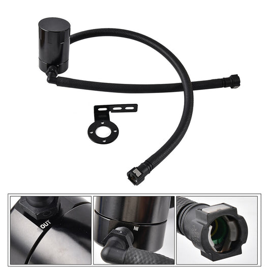 ya 1 7.3 For 19-22 for Chevy for Silverado for GMC for Sierra 5.3L Oil Catch Can Tank Oil Separator Black