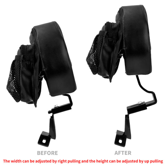 ya 3 6.25.3 Front Driver Backrest Pad w/ Red Cut for Harley Touring Road Electra Glide 09-23