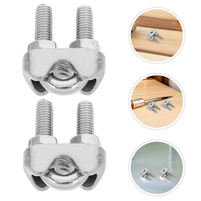 ya 26 10 Pcs Stainless Steel U-shaped Rope Clamp Clamps for Wire Cable