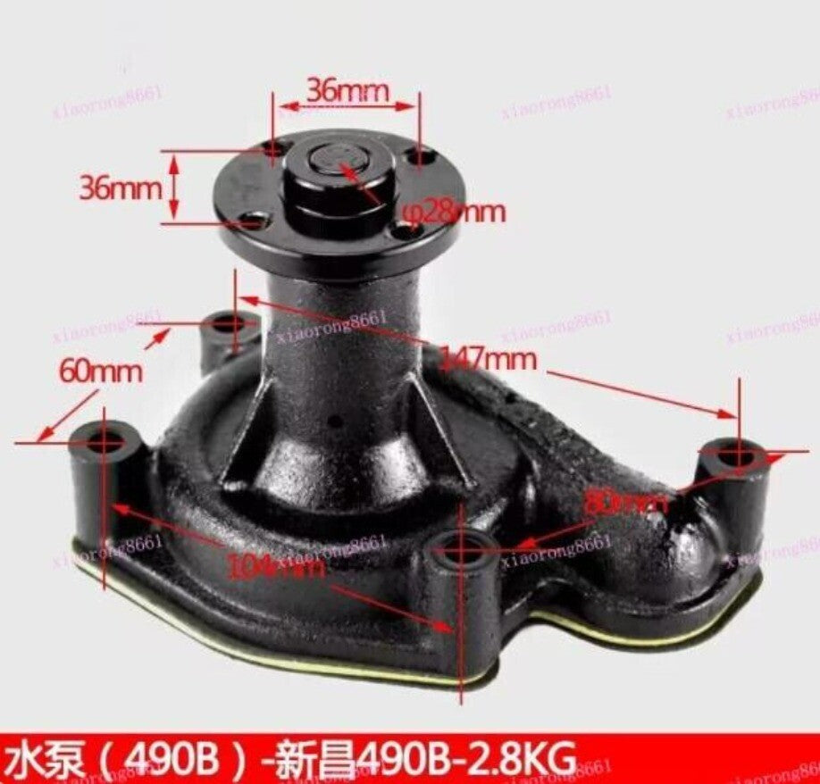 ya 9 6.4 1pc Forklift Water Pump Engine Water Pump For Xinchang 490B Cooling Water Pump