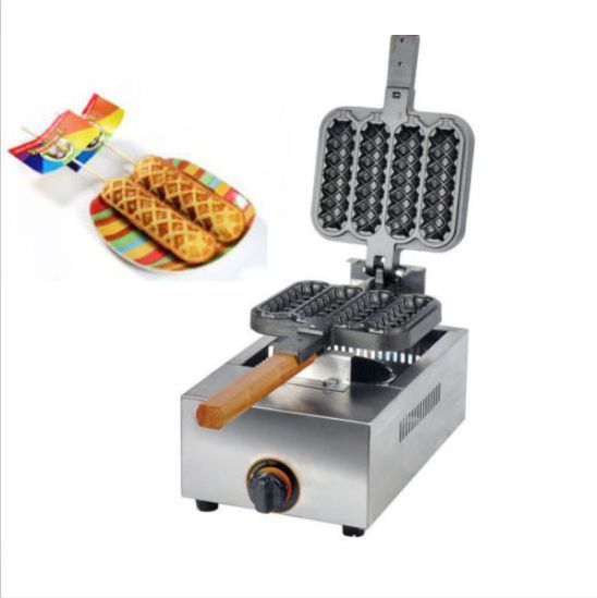 ya 25 New Commercial Non-stick LPG Gas Lolly Waffle Maker Baking Machine 4pcs/time