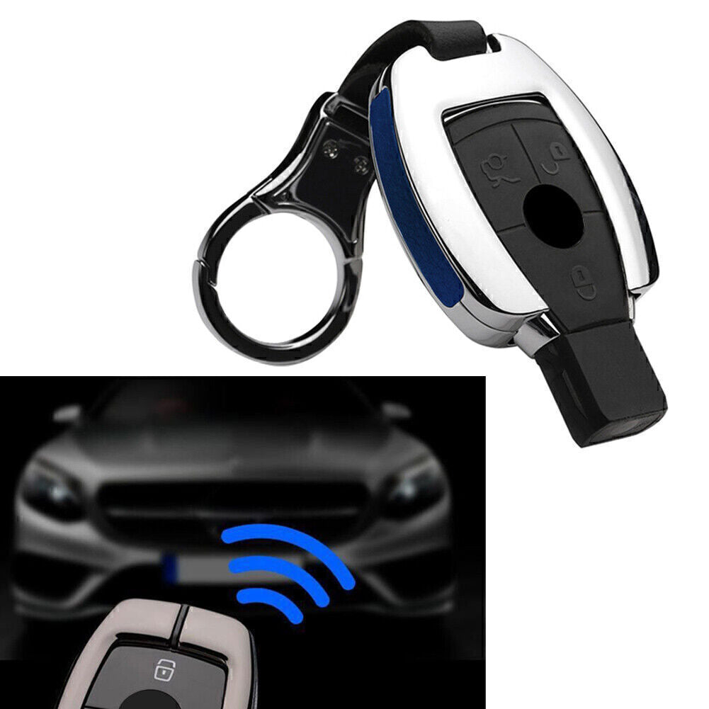 ya 5 8.7 Key Fob Case Cover Protector Shell for Mercedes-benz E300 W202 W210 2017 Silver
