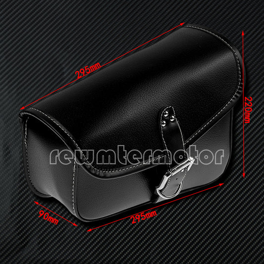 ya 11 6.5 Black Left Side Saddlebag Saddle Bag Fit For Sportster XL883 XL1200 PU Leather