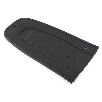ya 5 8.7 for Harley Touring 97-17 Leather Drag Black Flame Stitch Leather Rear Fender Bib