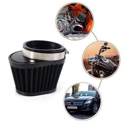ya 5 8.7 Black 55mm Air Filter Cleaner Round Tapered Replacement Fit For Motorcycle / Car