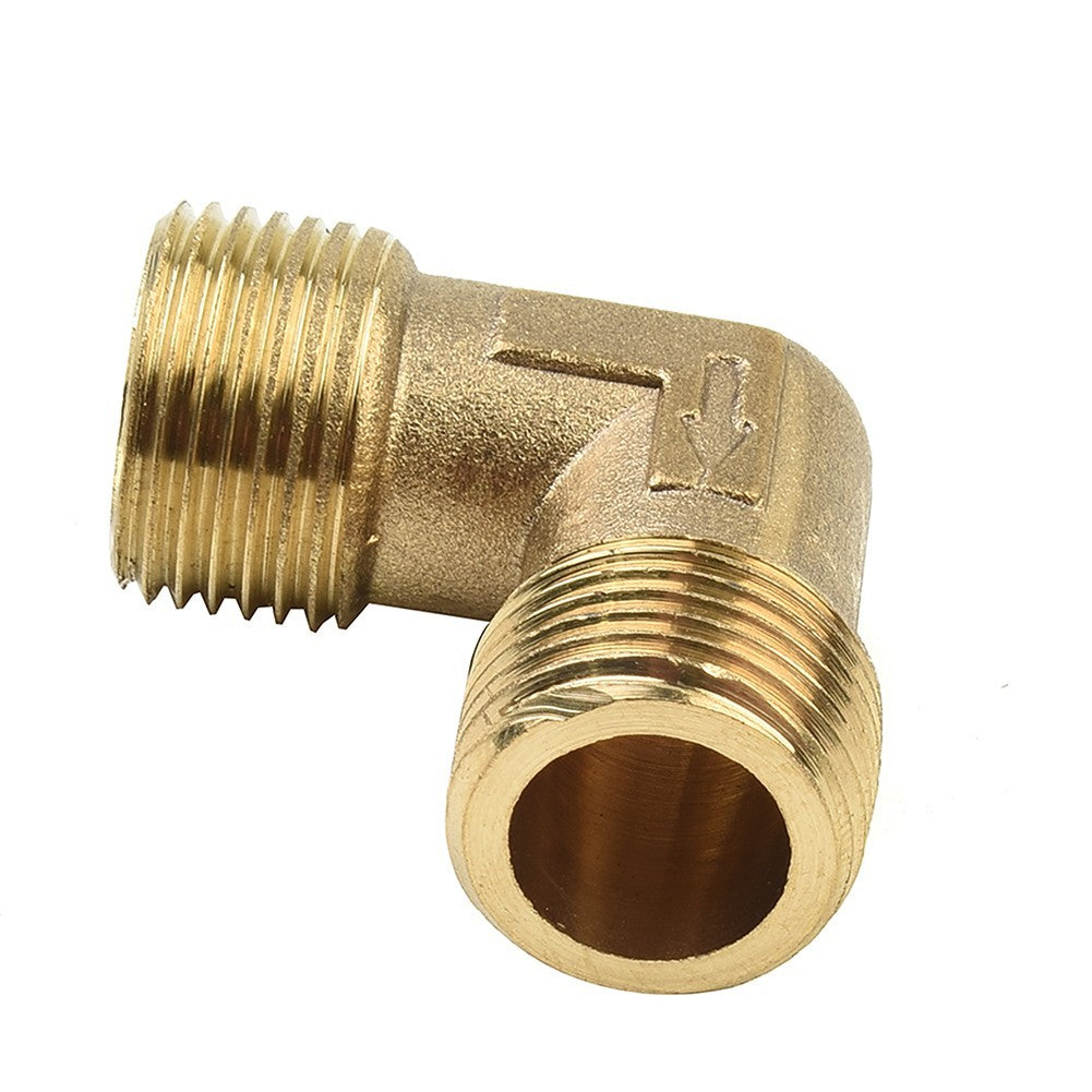 ya 14 Air Compressor Fittings Brass 16.5mm Male Thread Check Valve Elbow Coupler New