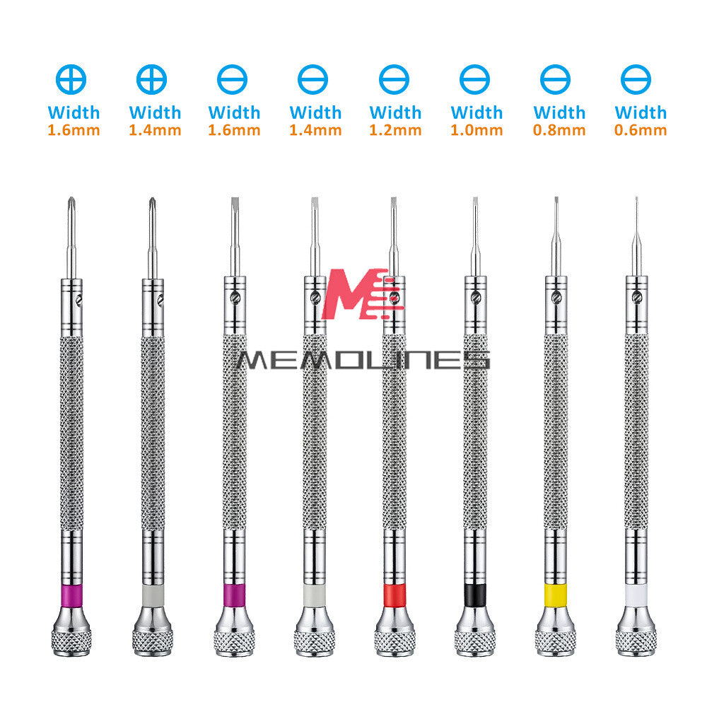ya 26 8X Pision Screwdriver Set 0.6-1.6mm for Watch Jewelry Electronics Repair