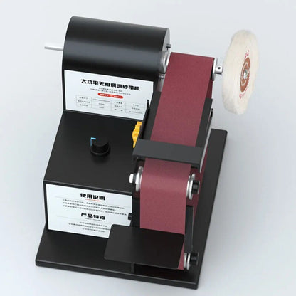ya 17 Belt Sander Electric Metal Polishing Machine 0-10000r/min Electric Belt Sander