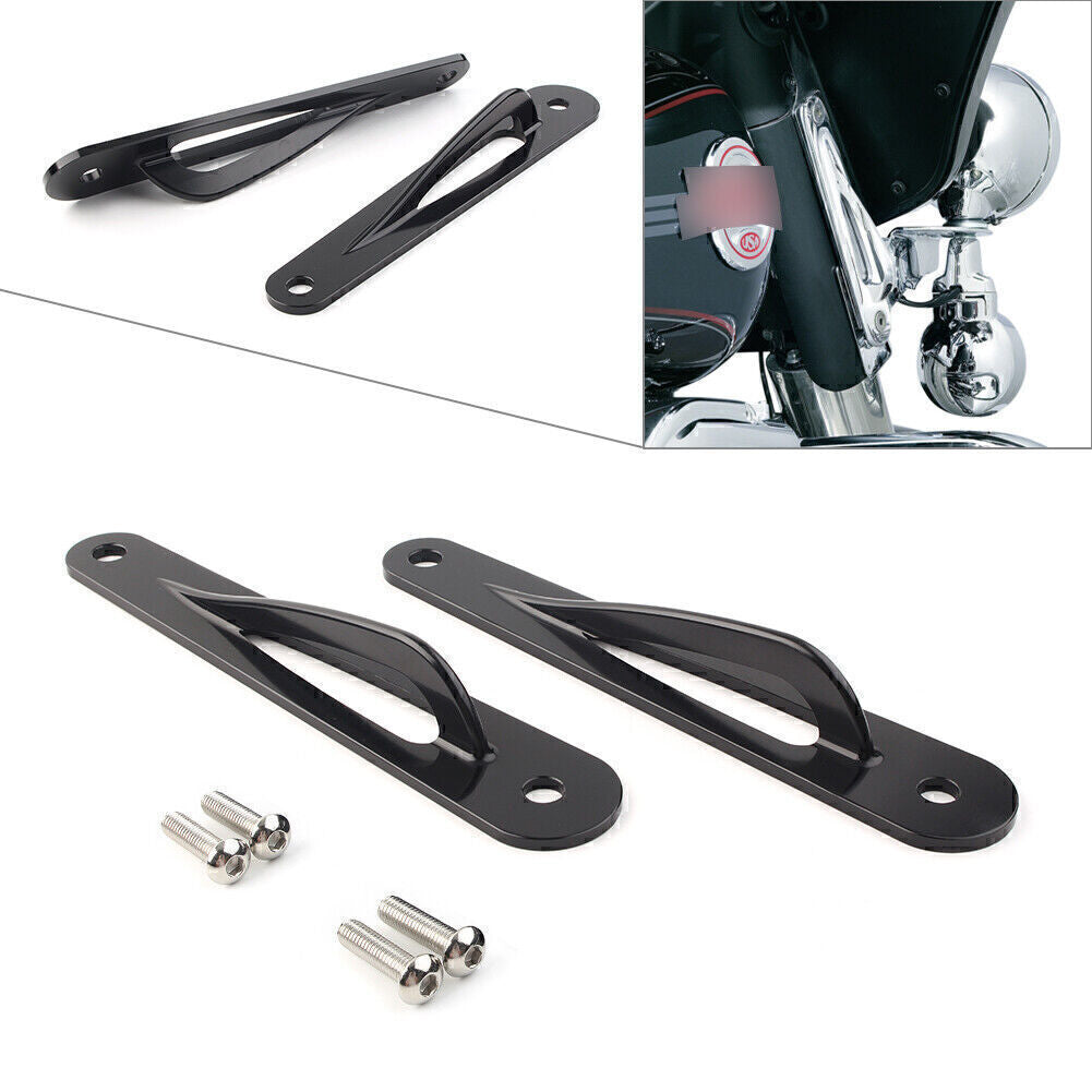 ya 5 8.7 for Harley Touring Ultra Limited FLHTK Teardrop Custom Tie-Down Brackets Black