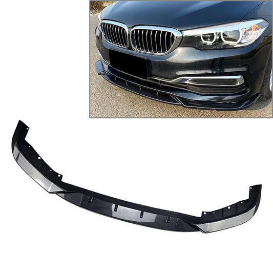 ya 4 6.17 Front Bumper Lip Spoiler Splitters for BMW 5 Series G30 525i 530i 2017-20 Carbon