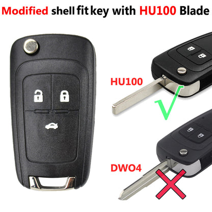 ya 5 8.7 Auto Key Shell for Holden for Cruze Barina Trax Remote Flip Blank Case Fob 3 Button