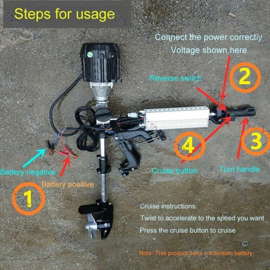 ya 26 8.1 12V Electric Outboard Motor Propeller Fishing Inflatable Boat Motor Enginea