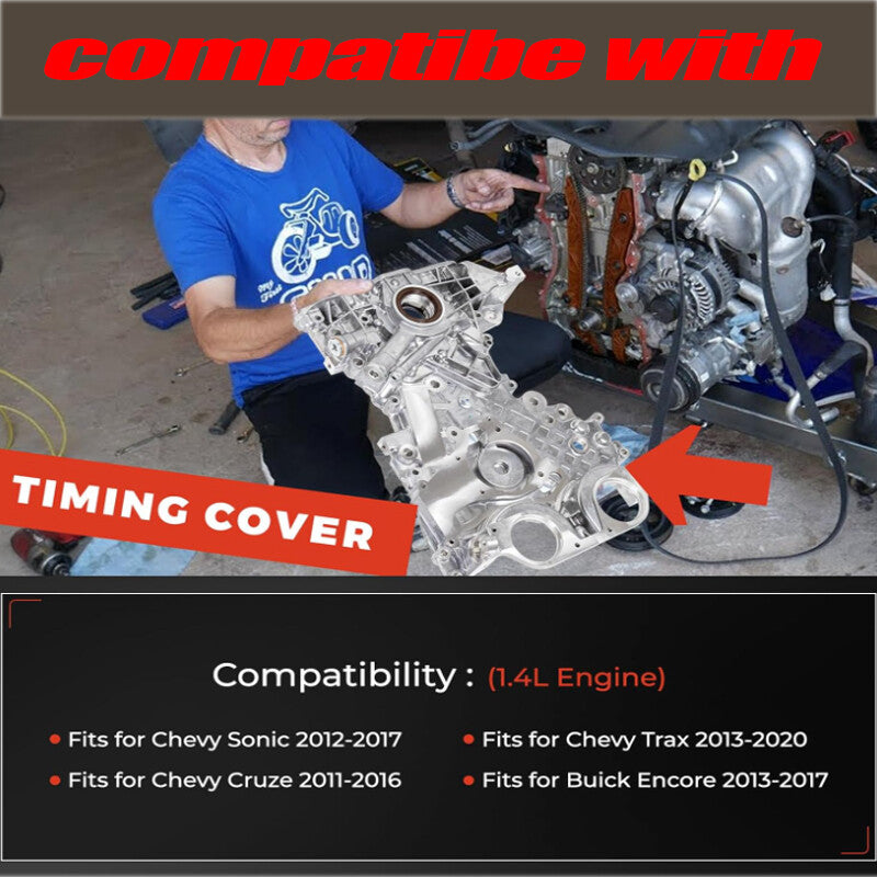 ya 5 8.7 Engine Timing Chain Oil Pump Cover for Chevy for Cruze Sonic Trax for Buick