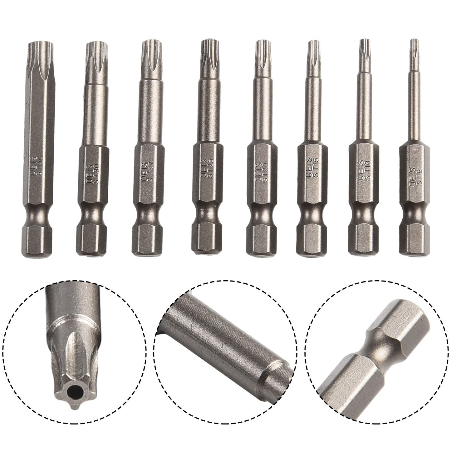 ya 26 Conveniently Designed 8Pcs Hex Shank For Torx Screwdriver Bits for Easy Use