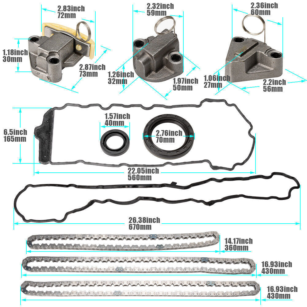 ya 10 5.28 Engine timing chain kit 12693218 for Chevrolet for Buick Enclave for Cadillac CTS 3.6L