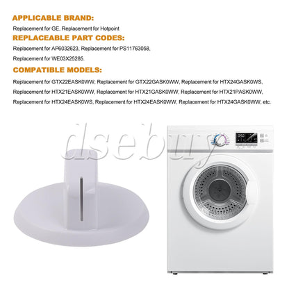 ya 26 White Plastic Control Knob Replacement for GE PS11763058 Dryer w/ 6x5mm Hole