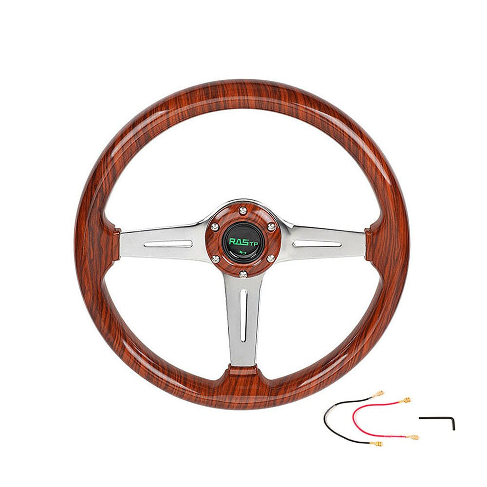 ya 5 8.7 For EZGO TXT/Club Car/ for Yamaha 14INCH Acrylic Wood Grain for Golf Cart Steering Wheel