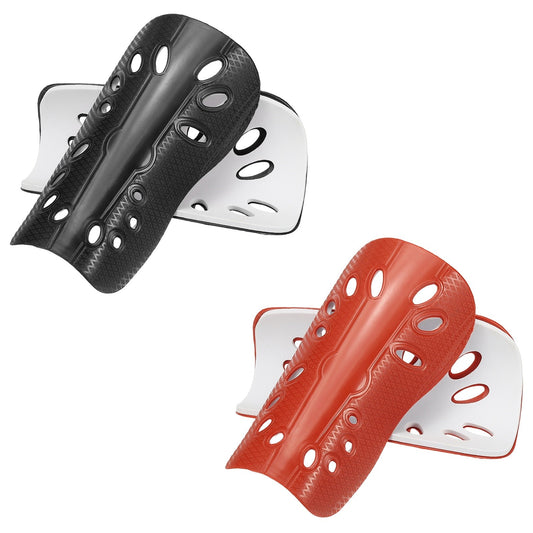 ya 2 7.14 Soccer Shin Guards Shin Pads Sleeve for Football L & 2 Pack & Black/Red