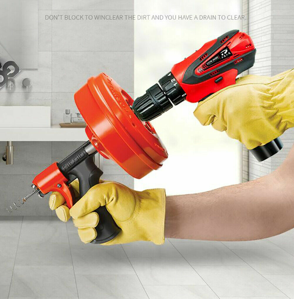 Electric Pipe Drain Cleaning Toilet Dredging Machine Chargable Drill 12.6-40MM