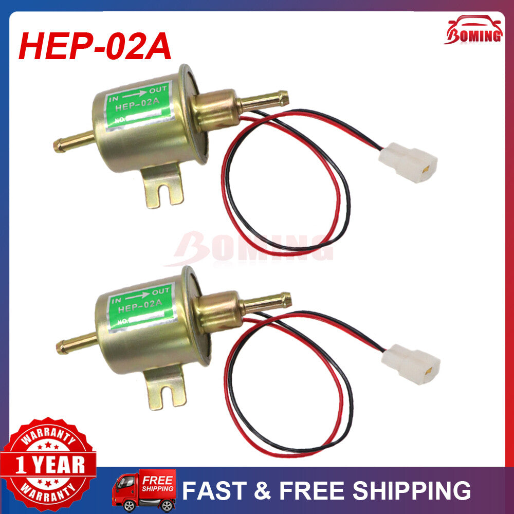 ya 27 7.2 12V Universal Direct-Flow Low-Pressure Electric Fuel Pump HEP-02A 2-Piece Gas/Diesel Fuel Pump