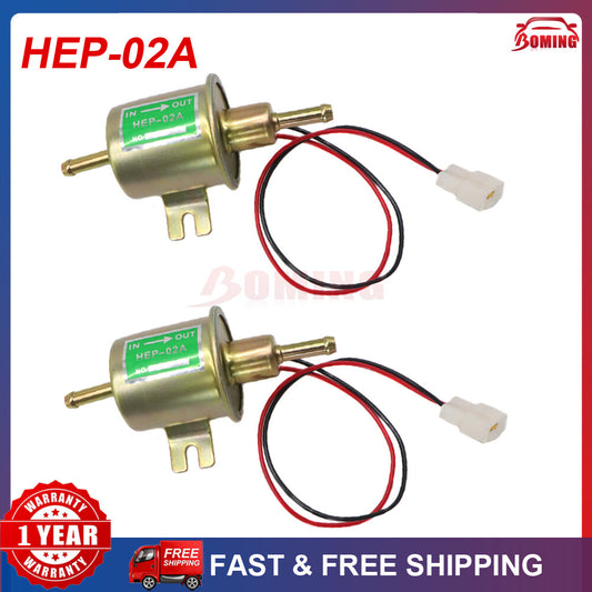 ya 27 7.2 12V Universal Direct-Flow Low-Pressure Electric Fuel Pump HEP-02A 2-Piece Gas/Diesel Fuel Pump