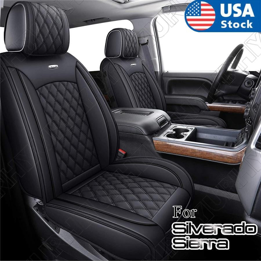 ya 12 5.22 Full Set Car for Seat Cover PU Leather for Chevy Silverado for GMC for Sierra 1500 2007-2022