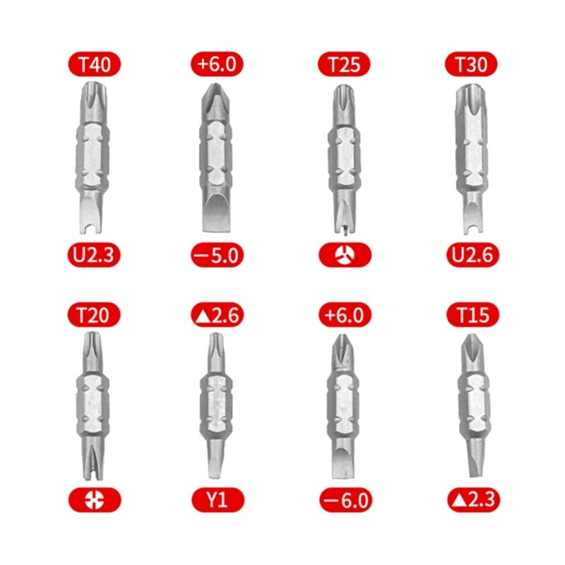 ya 26 Handy 9Pcs Ratchet Screwdriver with Built in Bit Storage for Household Repairs