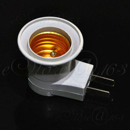 ya 14 2x Adjustable US/AU E27 Screw Socket LED Lamp Base Holder Adapter With Switch