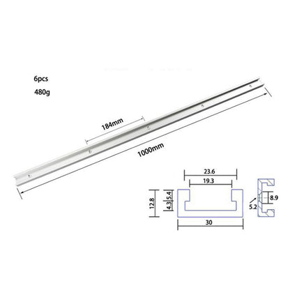 ya 17 T Slot Miter Track Jig Non Porous Slide Slab Fixture Woodworking(100cm) New