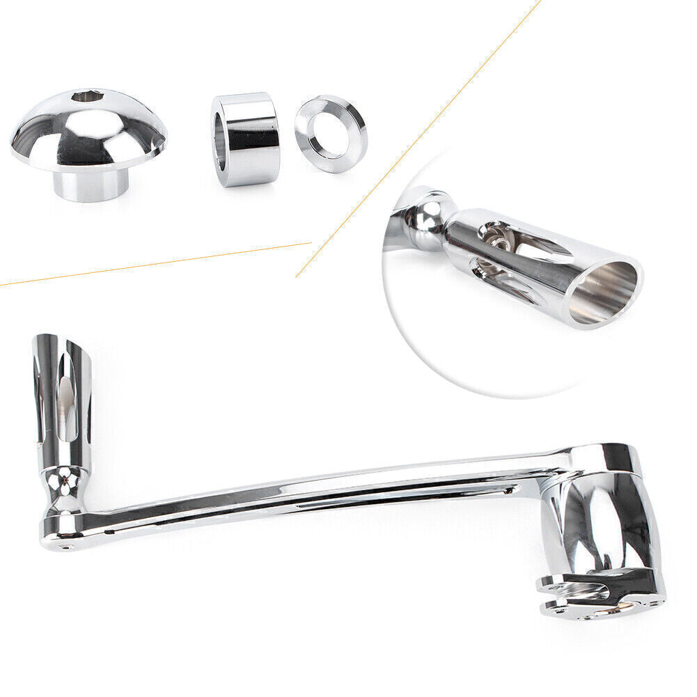 ya 1 7.13 Chrome Aluminum Brake Arm Pedal Kit For Fit for Harley FLT FLH 2014-2016 2015