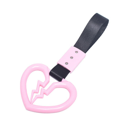 ya 12 10.30 1*Devil Broken Heart Ring Train Bus Handle Strap Charm Tool Car Tsurikawa