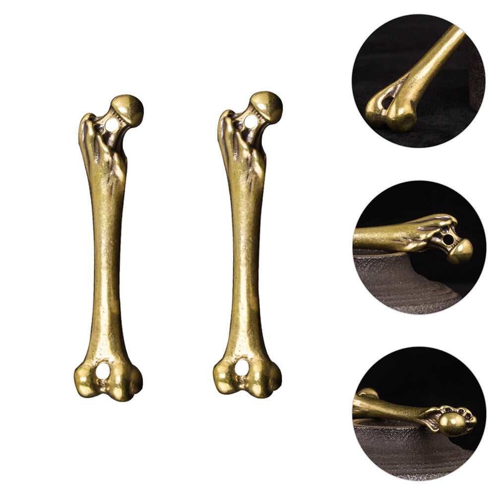 ya 25 2PCS copper keyring Diy Keychain Pend t Decor Bone for Crafts Unique Bone