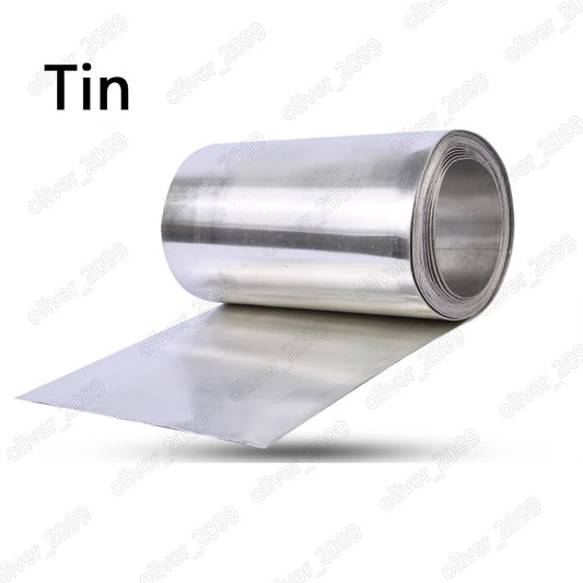1Meter High-Purity Pure Tin Sn Metal Foil Sheet Strip Plate Thickness 0.02-1.0mm