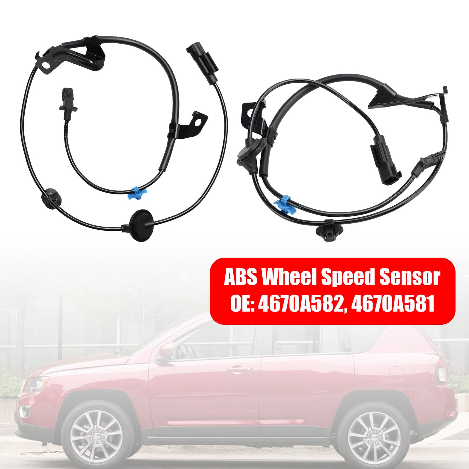 ya 1 8.5.4 2Pcs Rear Left&Right ABS Wheel Speed Sensor for Jeep Compassm Mk49 Patriotm Mk7