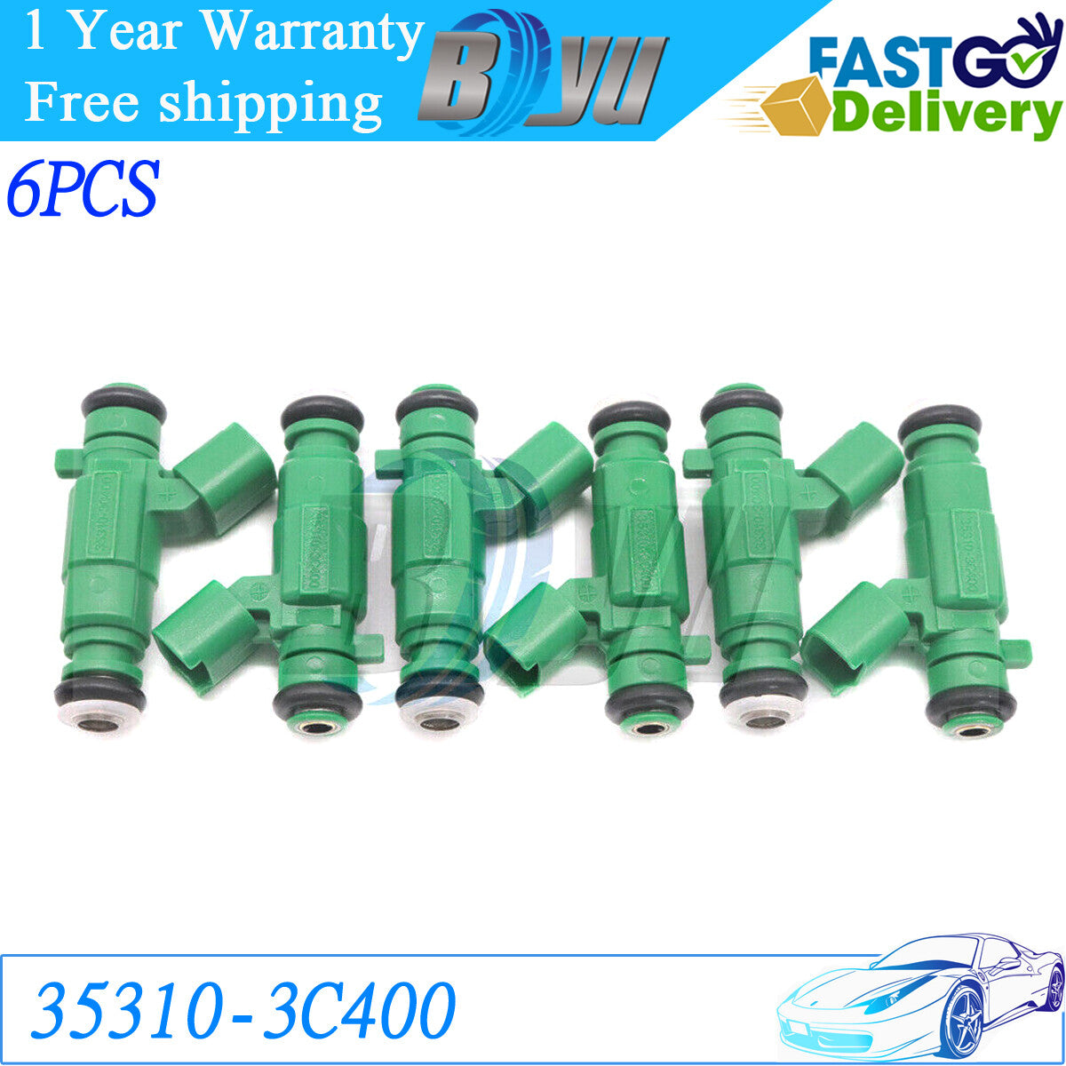 ya 1 7.2 35310-3C400 6X Fuel Injectors For 10-12 for Hyundai Santa Fe for Kia for Sorento 3.5L11-13