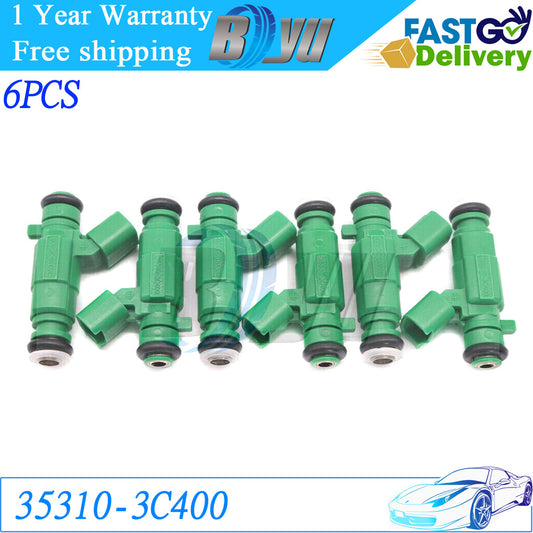 ya 1 7.2 35310-3C400 6X Fuel Injectors For 10-12 for Hyundai Santa Fe for Kia for Sorento 3.5L11-13