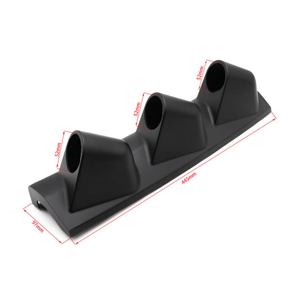 ya 2 6.26 52mm 3-Hole Car A Pillar Dash Gauge Pod Mount Holder Cover Black
