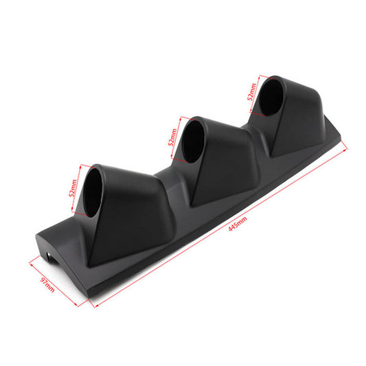 ya 2 6.26 52mm 3-Hole Car A Pillar Dash Gauge Pod Mount Holder Cover Black