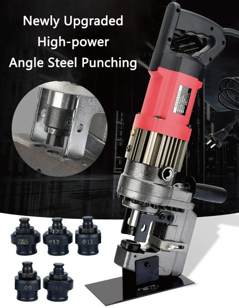 ya 26 High-power Portable Angle steel Punching Machine U-type Steel Plate Hole Puncher